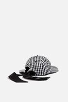 Topshop *gingham Bow Cap By Skinnydip