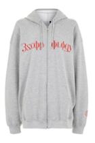 Topshop Zip Down Oversize Hoodie By Escapology