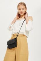 Topshop Leather Braided Cross Body Bag