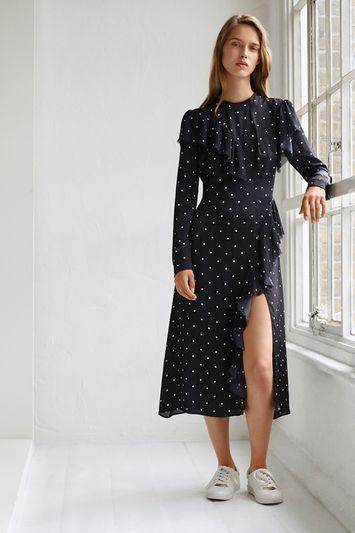 Topshop Polka Deconstructed Dress By Boutique