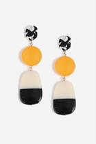 Topshop Yellow And Marble Stone Drop Earrings