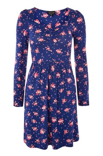 Topshop Floral Print Skater Dress