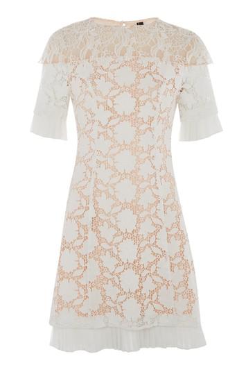 Topshop Lace Cap Sleeve Dress