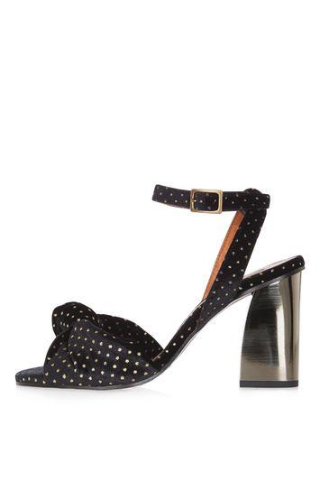 Topshop Rocksy Velvet Heeled Sandals