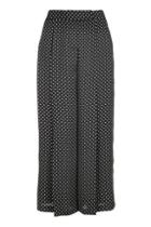 Topshop Pinspot Cropped Wide Leg Trousers