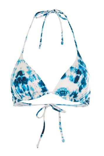 Topshop Tie Dye Soft Plunge Bikini Top