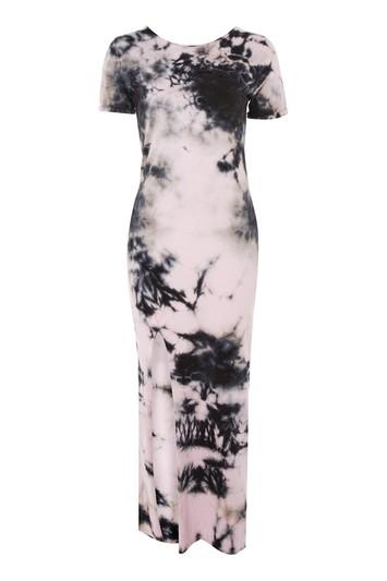 Topshop Tie Dye Lace Up Back Maxi Dress
