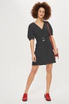 Topshop Spotted O-ring Mini Dress