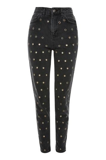 Topshop Moto Eyelet Mom Jeans