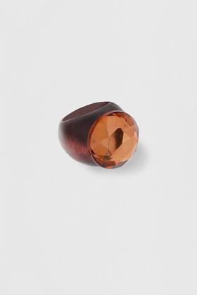 Topshop Wood Faceted Ring