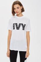 Topshop Layer Logo Fitted T-shirt By Ivy Park