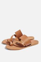 Topshop Honey Tan Flat Sandals