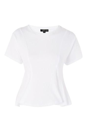 Topshop Petite Corset Seam T-shirt