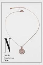 Topshop Circle 'n' Initial Ditsy Necklace