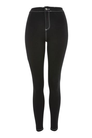 Topshop Moto Contrast Stitch Joni Jeans