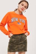 Topshop 'new York' Slogan Sweatshirt By Tee & Cake