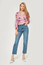 Topshop Satin Wrapped Blouse