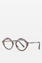Topshop Embellished Pout Reader Frame Sunglasses