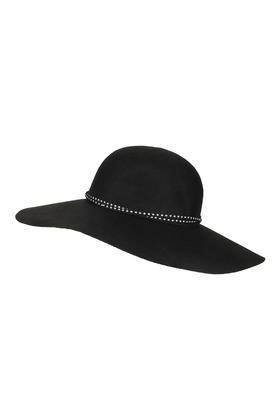 Topshop Straight Brim Double Trim Fedora