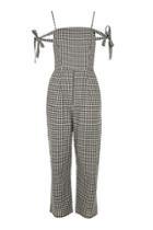 Topshop *gingham Check Jumpsuit By Glamorous