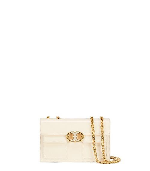 Tory Burch Gemini Link Patent Chain Shoulder Bag
