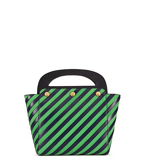 Tory Burch Striped Bermuda Bag