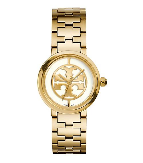Tory Burch Reva Watch, Gold-tone/ivory, 28 Mm