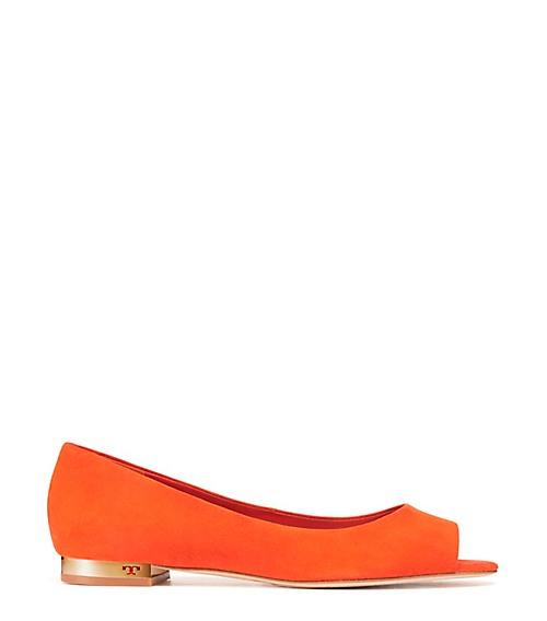 Tory Burch Salinas Peep-toe Ballet Flats