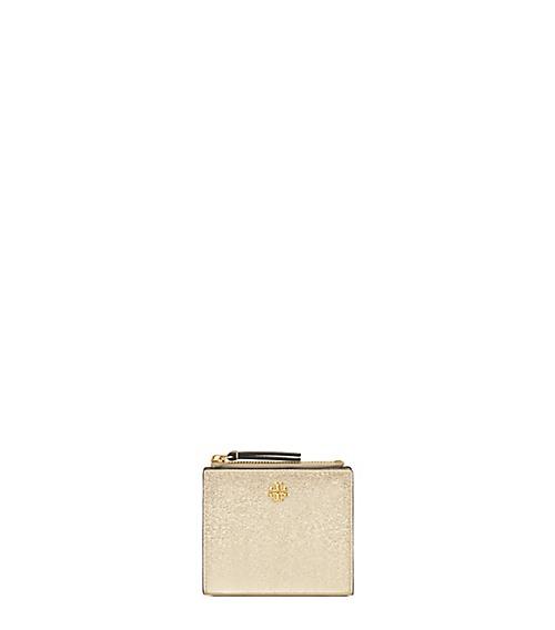 Tory Burch Robinson Metallic Mini Wallet