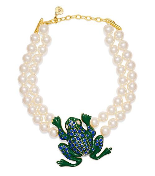 Tory Burch Frog Pearl Choker