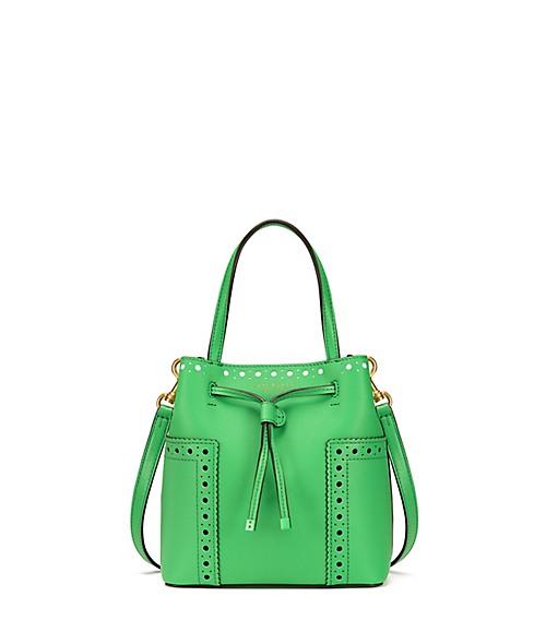 Tory Burch Block-t Brogue Micro Drawstring Cross-body