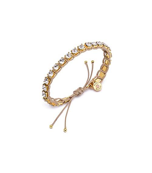 Tory Burch Crystal Macrame Bracelet