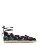Tory Burch Sonoma Embroidered Ghillie Espadrilles