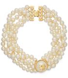 Tory Burch Crystal Pearl Statement Necklace