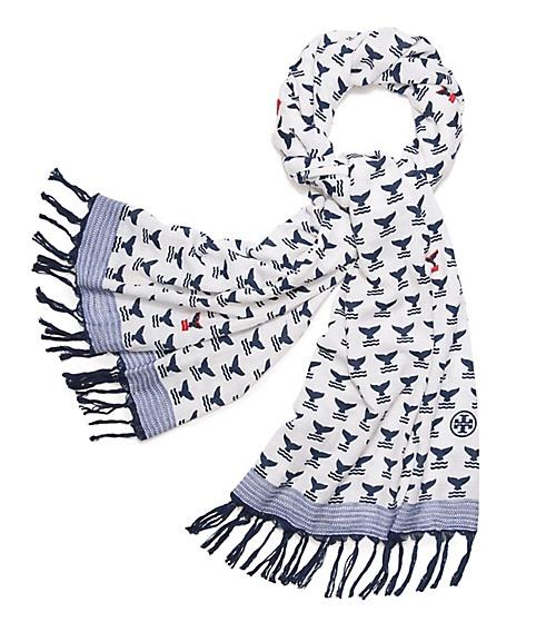 Tory Burch Whale-tail Oblong Scarf