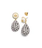 Tory Burch Crystal Pearl Statement Earring