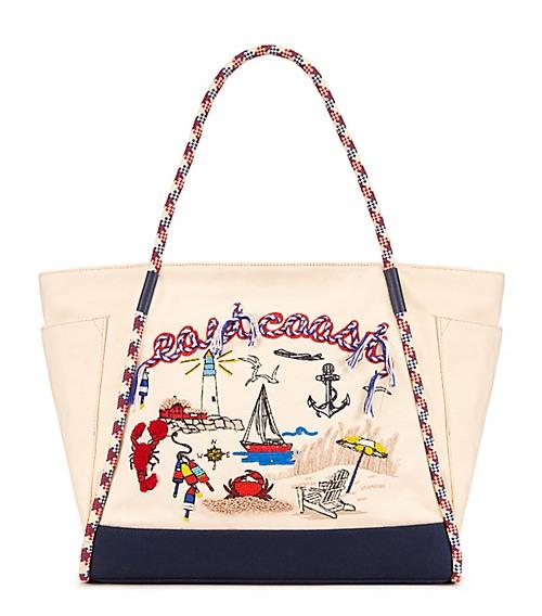 Tory Burch Nautical Canvas Tote