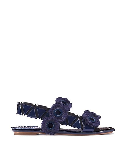 Tory Burch Freya Eyelet Flat Sandals