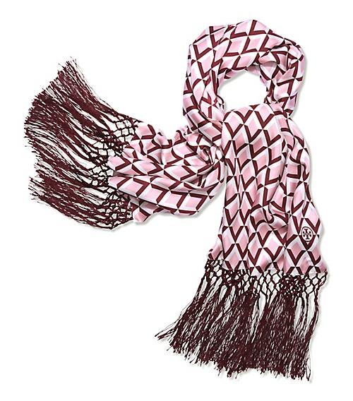 Tory Burch Signature Print Silk Oblong Scarf