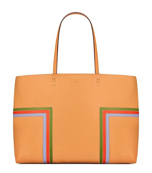 Tory Burch Block-t Stripe Tote