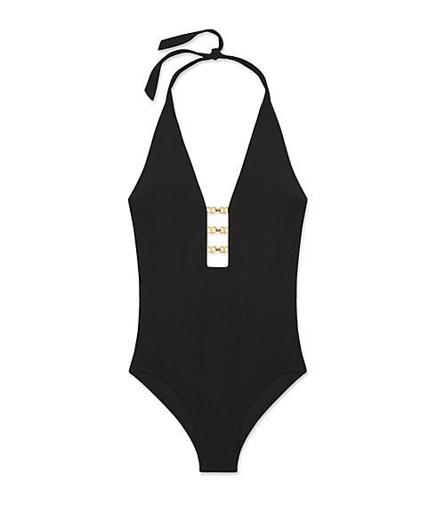 Tory Burch Gemini Link Plunge One-piece