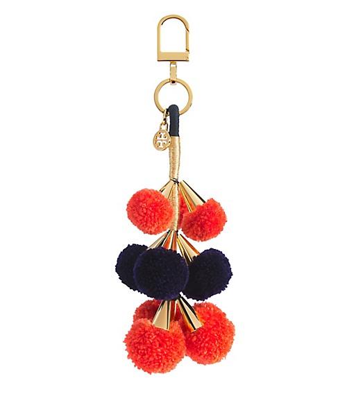 Tory Burch Cascading Pom-pom Key Fob