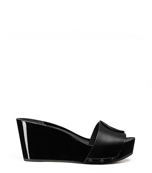 Tory Burch Miller Platform Wedges Slide, Leather