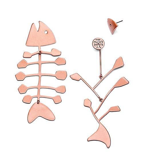 Tory Burch Fish Mismatched Earring