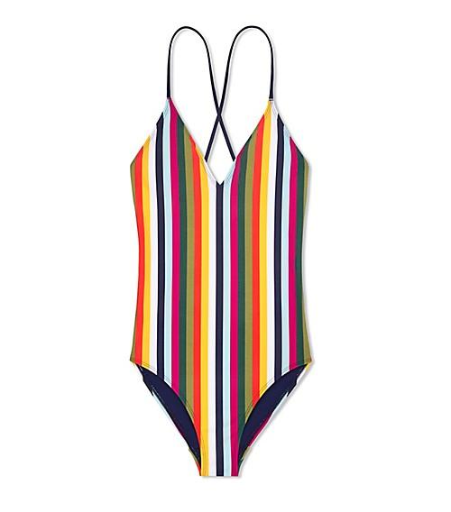 Tory Burch Feliz Stripe One-piece