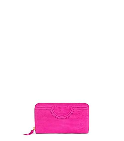 Tory Burch Fleming Snake Zip Continental Wallet