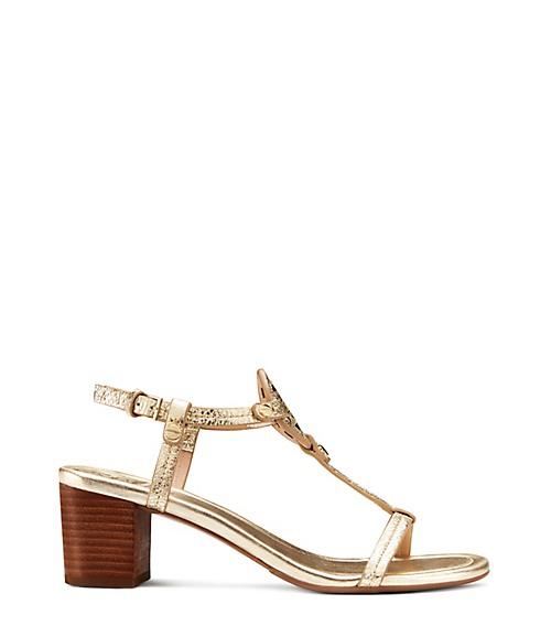 Tory Burch Miller Mid-heels Sandals, Metallic Leather