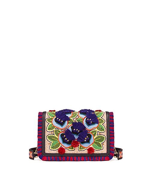 Tory Burch Embroidered Floral Combo Cross-body