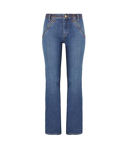 Tory Burch Fiador Cropped Flare Jean