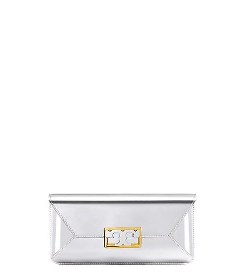 Tory Burch Gigi Metallic Clutch
